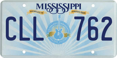 MS license plate CLL762