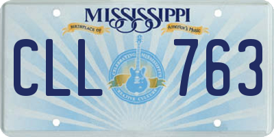 MS license plate CLL763