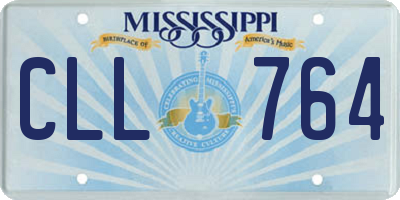 MS license plate CLL764