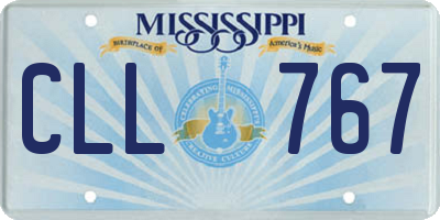 MS license plate CLL767