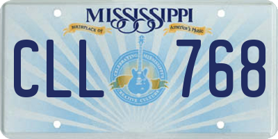 MS license plate CLL768