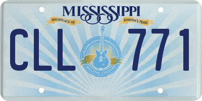 MS license plate CLL771