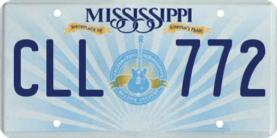MS license plate CLL772