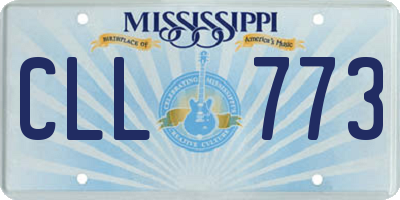 MS license plate CLL773