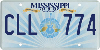 MS license plate CLL774