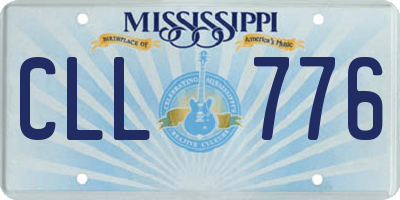 MS license plate CLL776