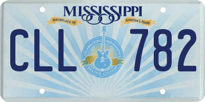 MS license plate CLL782
