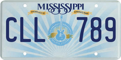 MS license plate CLL789