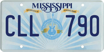 MS license plate CLL790