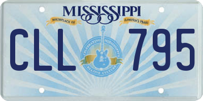 MS license plate CLL795