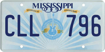MS license plate CLL796