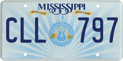 MS license plate CLL797