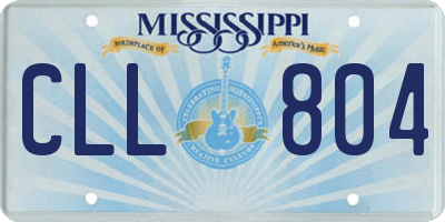 MS license plate CLL804