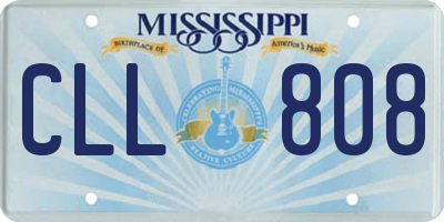 MS license plate CLL808