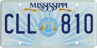 MS license plate CLL810