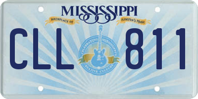 MS license plate CLL811