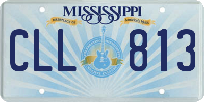 MS license plate CLL813