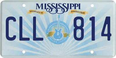 MS license plate CLL814