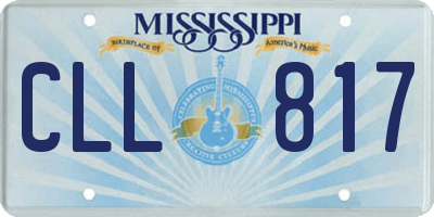 MS license plate CLL817