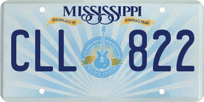 MS license plate CLL822