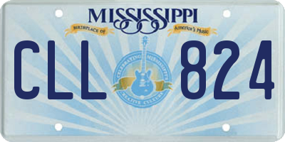 MS license plate CLL824