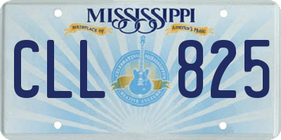 MS license plate CLL825