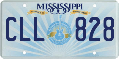 MS license plate CLL828