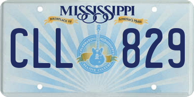 MS license plate CLL829