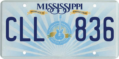 MS license plate CLL836