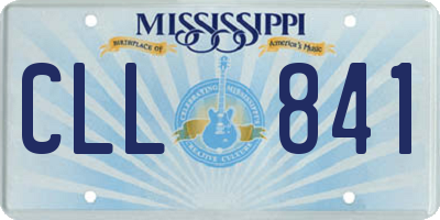 MS license plate CLL841