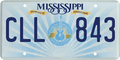 MS license plate CLL843