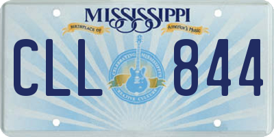 MS license plate CLL844