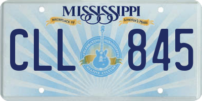 MS license plate CLL845