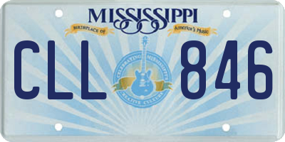 MS license plate CLL846