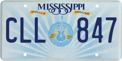 MS license plate CLL847