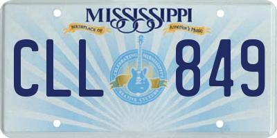 MS license plate CLL849