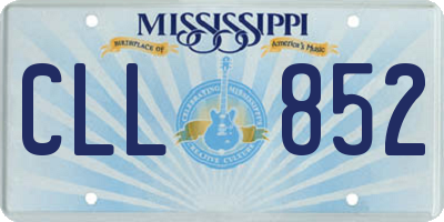 MS license plate CLL852