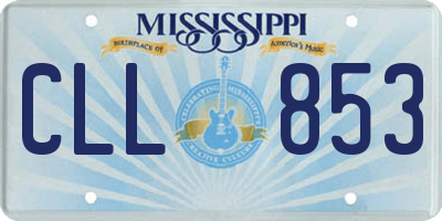 MS license plate CLL853