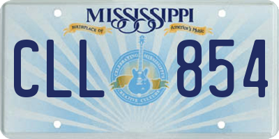 MS license plate CLL854