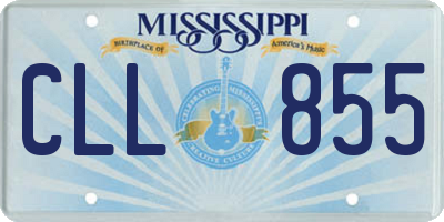 MS license plate CLL855