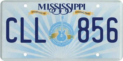 MS license plate CLL856