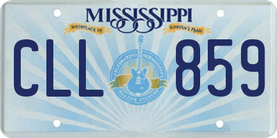 MS license plate CLL859