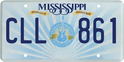 MS license plate CLL861
