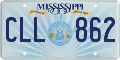MS license plate CLL862