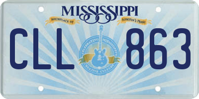 MS license plate CLL863