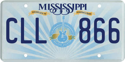 MS license plate CLL866