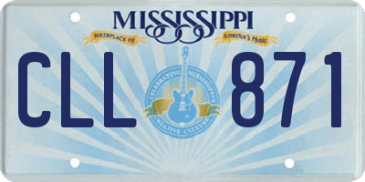 MS license plate CLL871