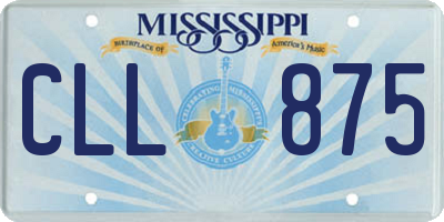 MS license plate CLL875