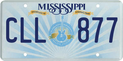 MS license plate CLL877