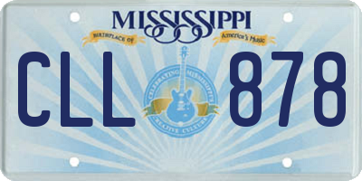 MS license plate CLL878